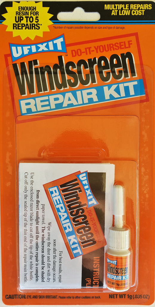 UFIXIT Windscreen Repair Kit with Refill Kit & Tyre Ratchet Bundle