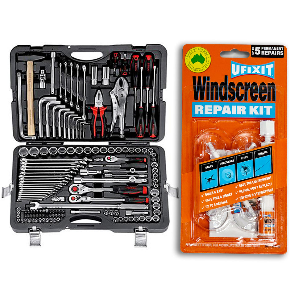 Windscreen Repair Kit & Tool Kit Bundle