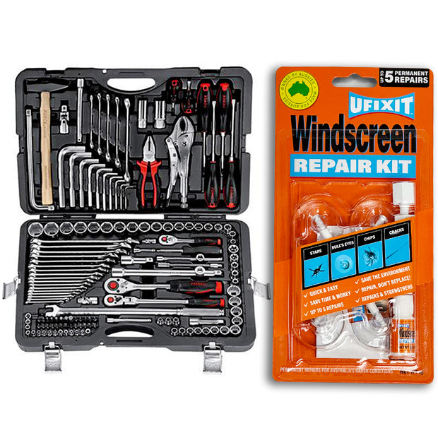 Windscreen Repair Kit & Tool Kit Bundle